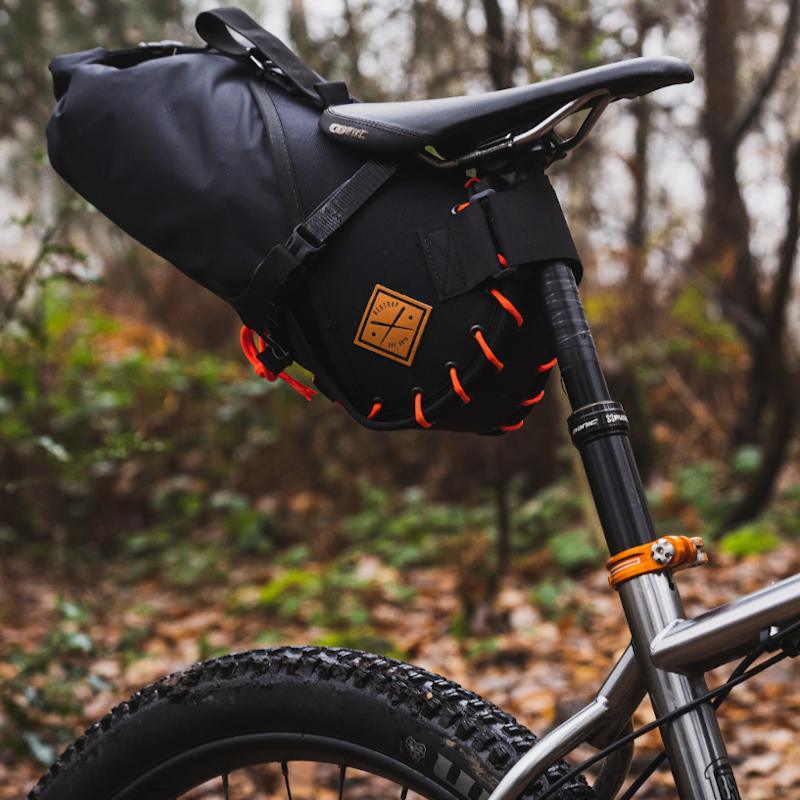 Restrap Saddle Bag (Black/Orange) | Cycling Gears Hub - Cycling Gears Hub