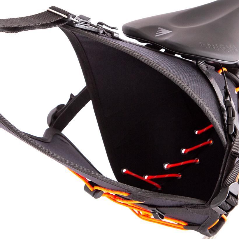 Restrap Saddle Bag (Black/Orange) | Cycling Gears Hub - Cycling Gears Hub