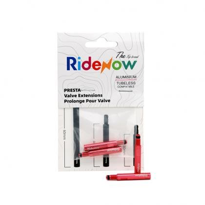 RideNow Valve Extender - 2pcs (Anodised Red) | Cycling Gears Hub - Cycling Gears Hub
