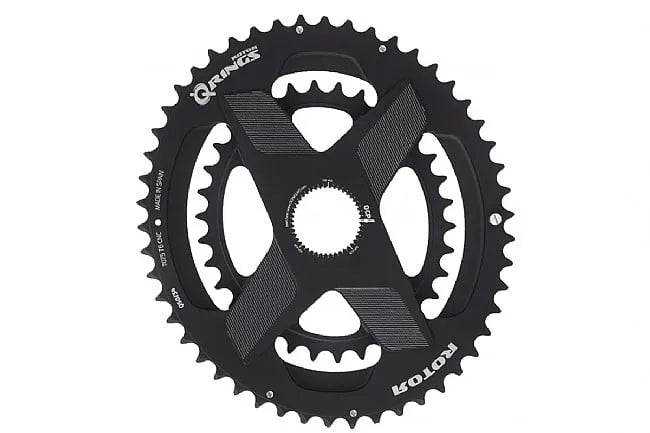 Rotor Q - Rings Spiderring Direct Mount Oval Chainring (Black) | Cycling Gears Hub - Cycling Gears Hub