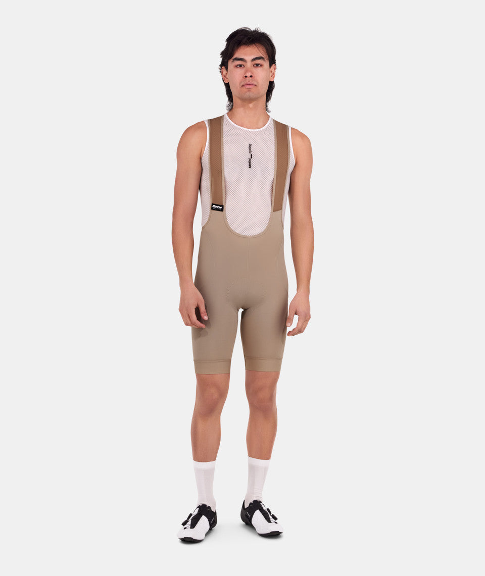 Santini Ready To Ride Men's Cycling Bibshorts (Cappuccino) | Cycling Gears Hub