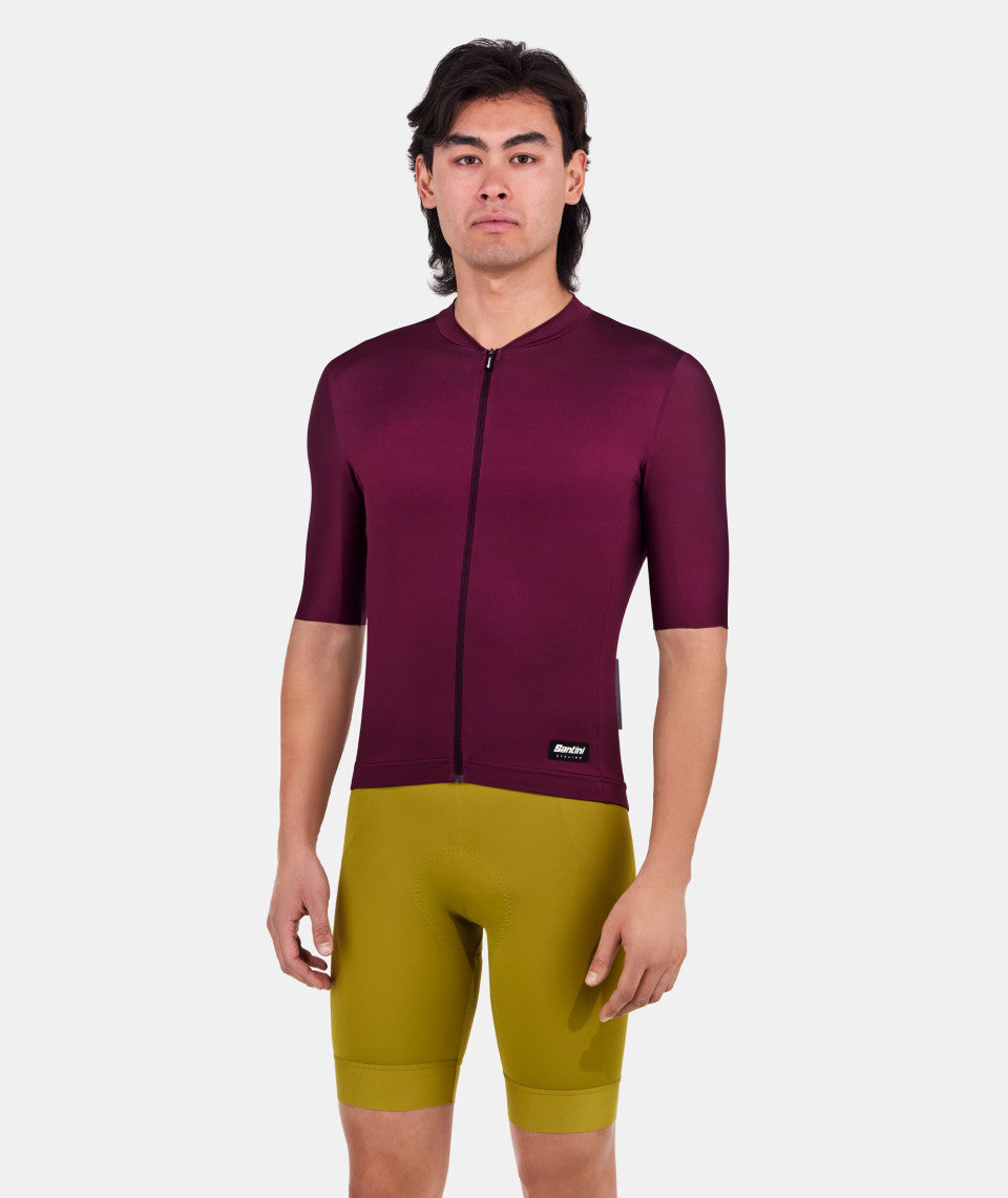 Santini Ready To Ride Unisex Cycling Jersey (Burgundy) | Cycling Gears Hub