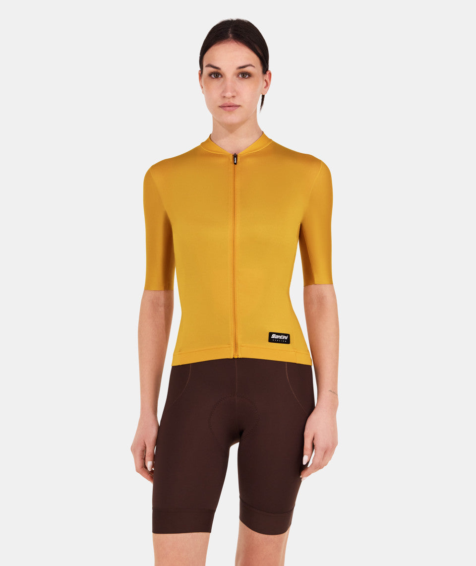 Santini Ready To Ride Unisex Cycling Jersey (Ochre) | Cycling Gears Hub