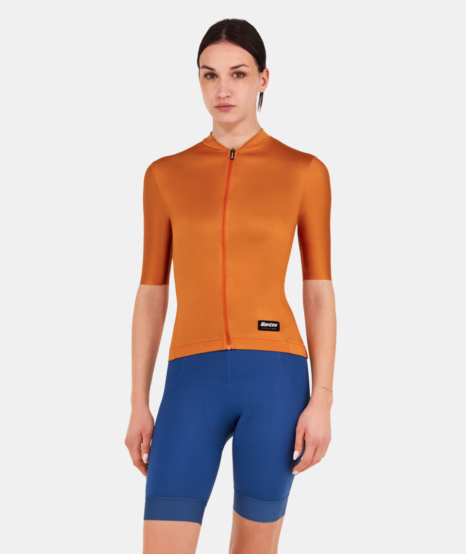 Santini Ready To Ride Unisex Cycling Jersey (Rust) | Cycling Gears Hub