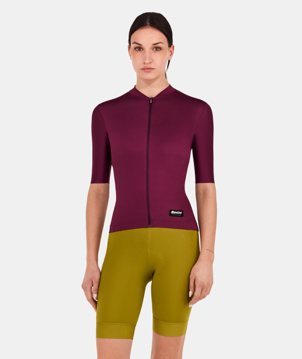 Santini Ready To Ride Unisex Cycling Jersey (Burgundy) | Cycling Gears Hub