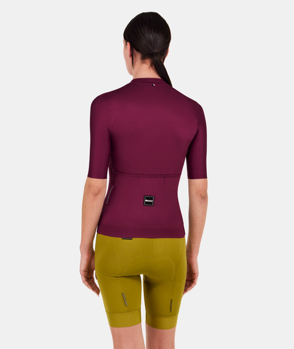 Santini Ready To Ride Unisex Cycling Jersey (Burgundy) | Cycling Gears Hub