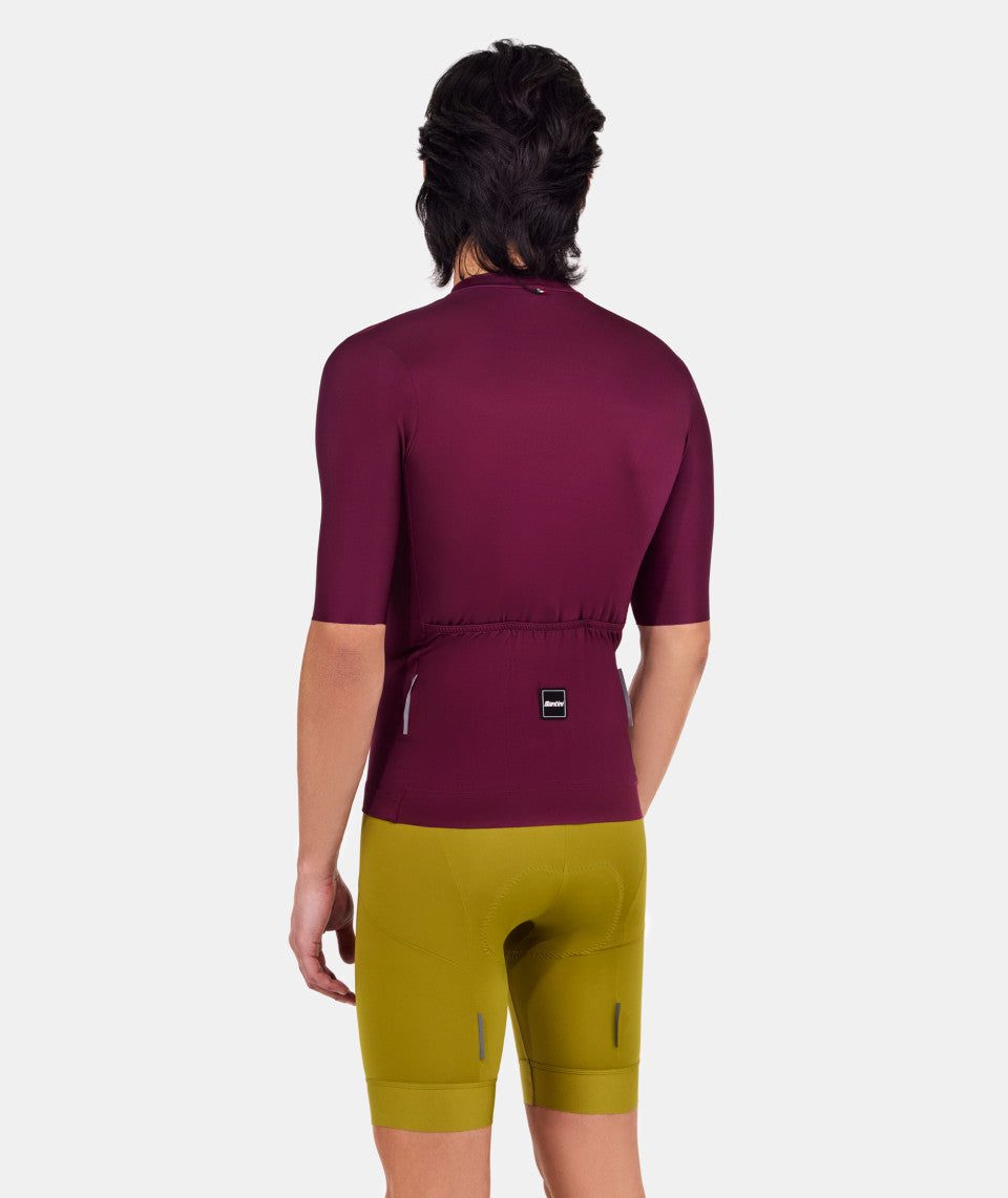 Santini Ready To Ride Unisex Cycling Jersey (Burgundy) | Cycling Gears Hub