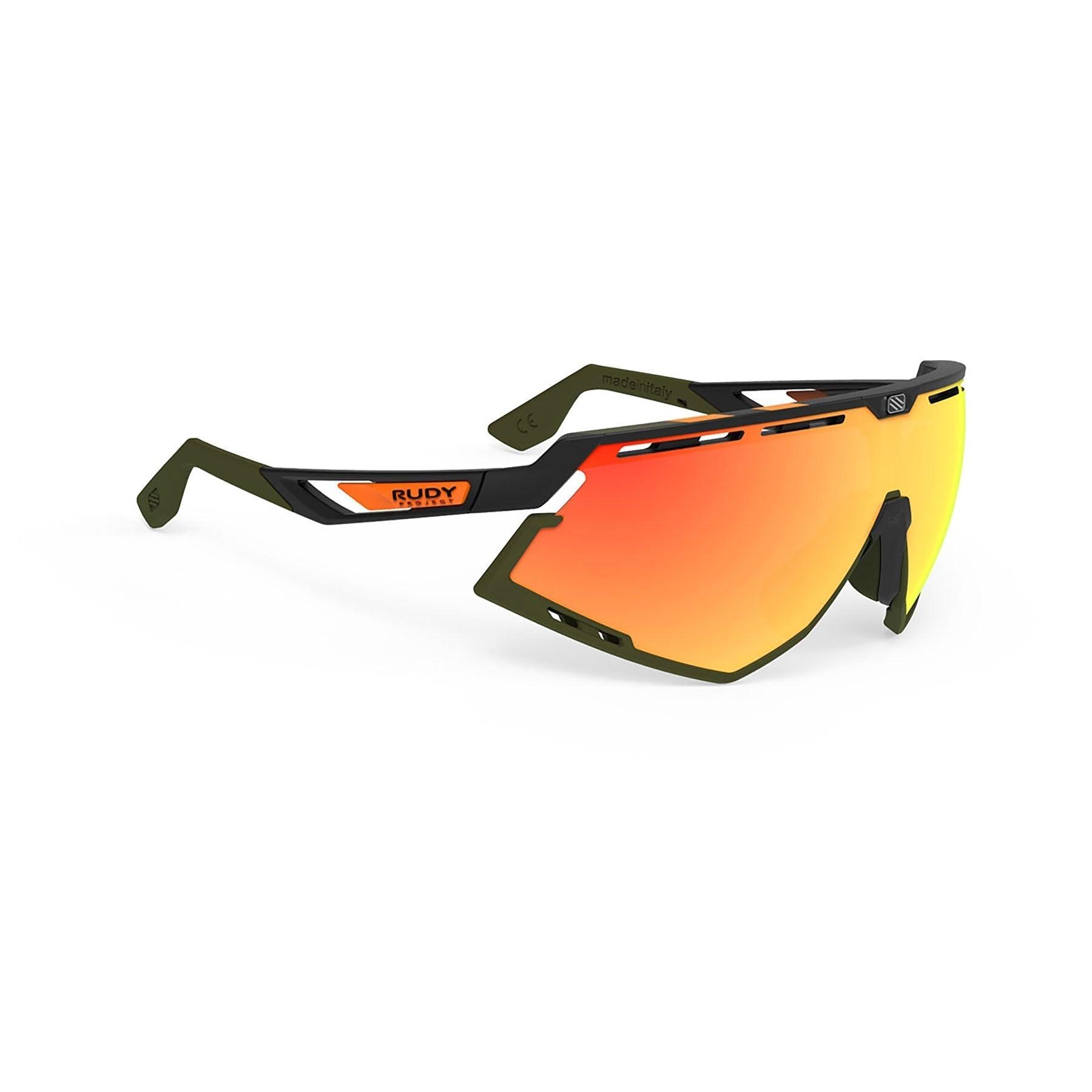 Rudy Project Defender Sport Sunglasses (Stripes/Black Matte/Multilaser Orange) | Cycling Gears Hub - Cycling Gears Hub