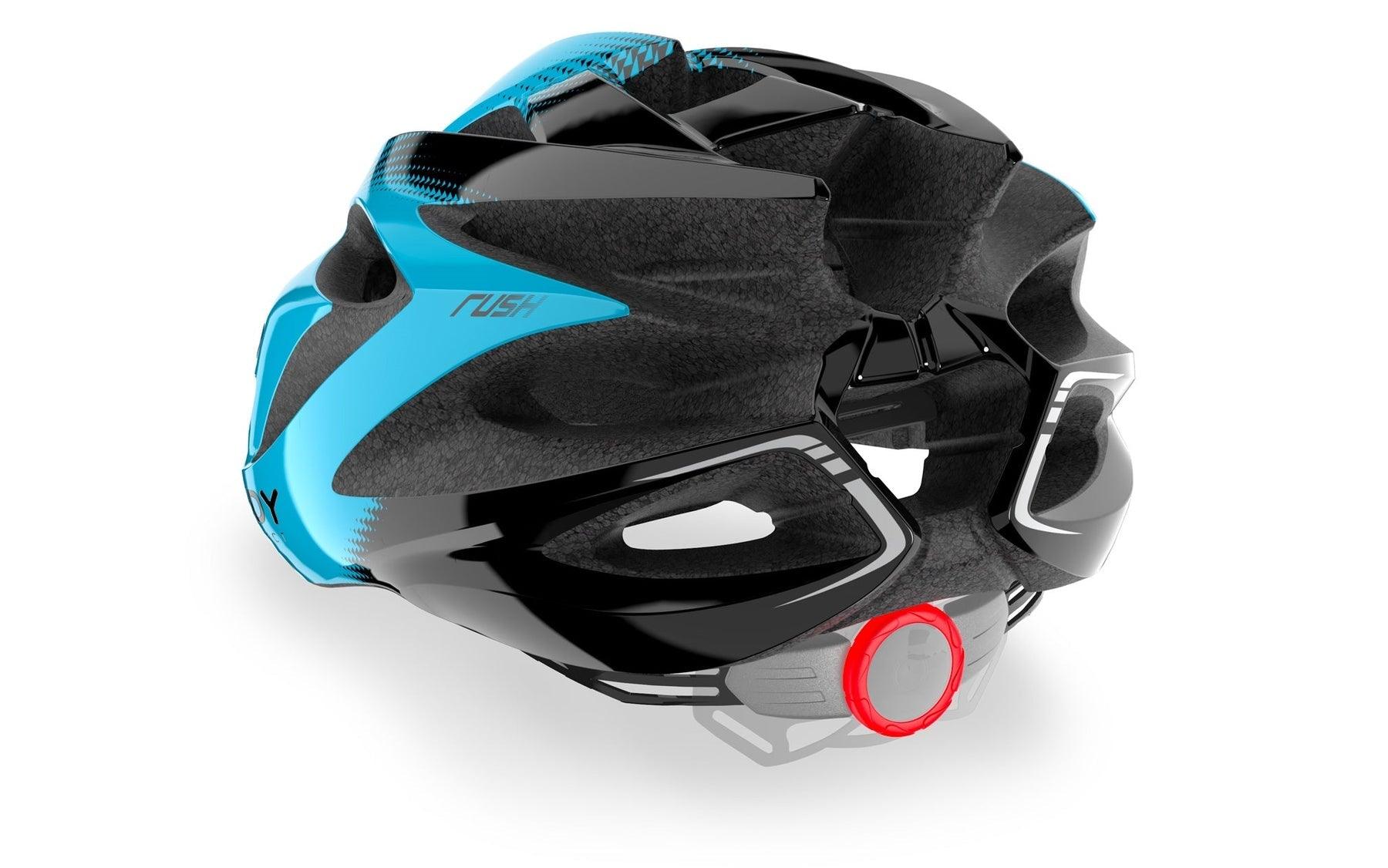 Rudy Project Rush Road Cycling Helmet (Azur/Black-Shiny) | Cycling Gears Hub