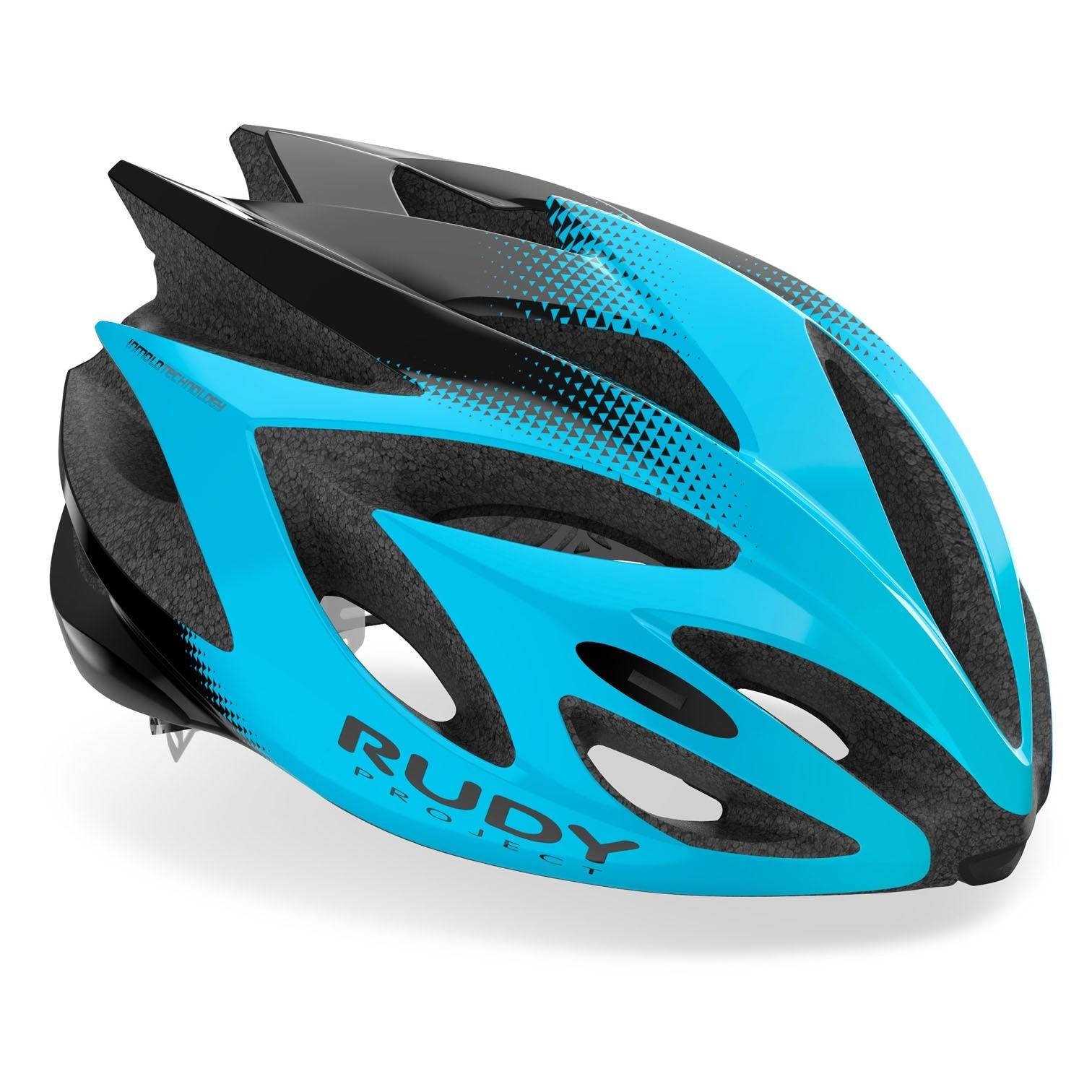 Rudy Project Rush Road Cycling Helmet (Azur/Black-Shiny) | Cycling Gears Hub