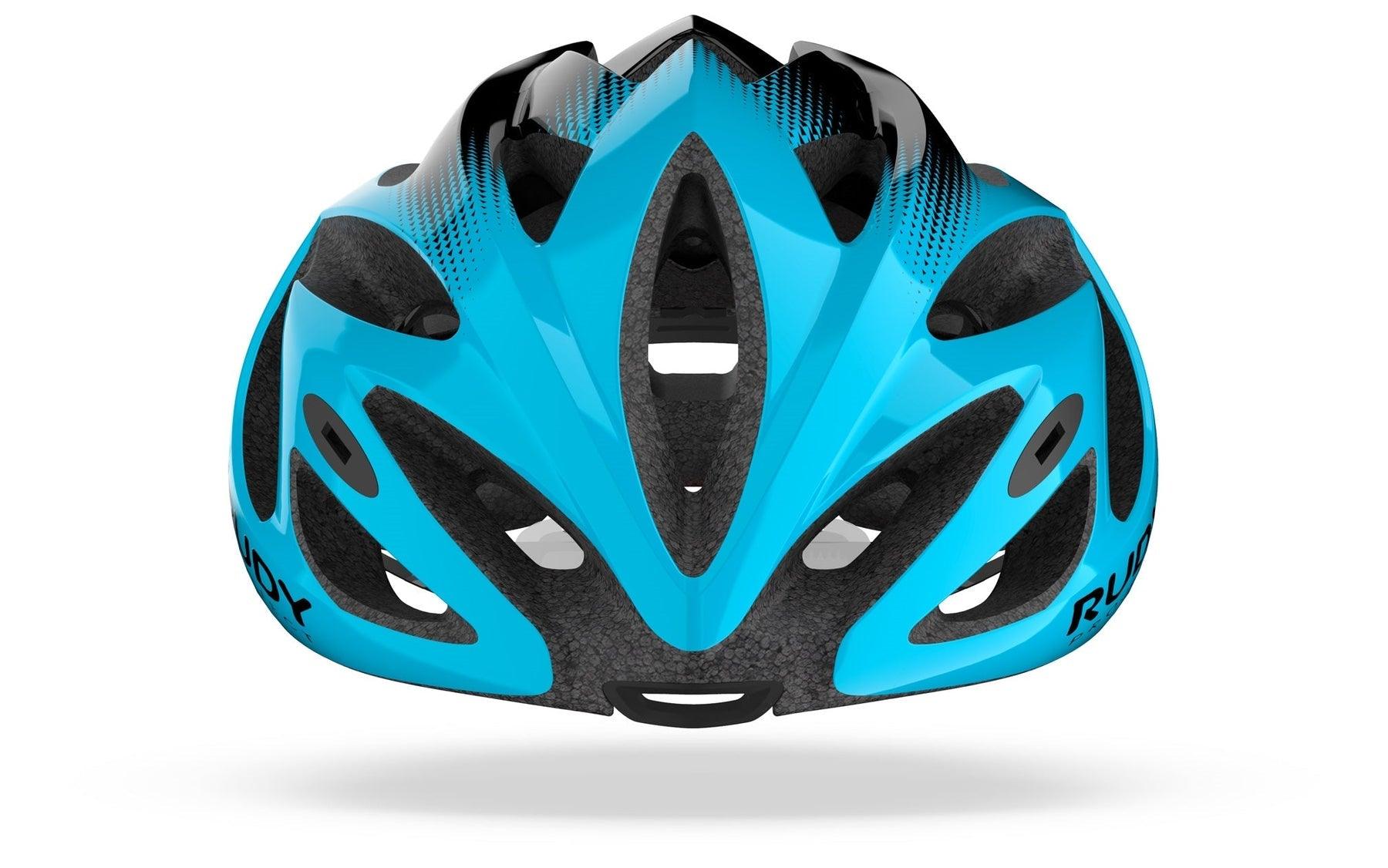 Rudy Project Rush Road Cycling Helmet (Azur/Black-Shiny) | Cycling Gears Hub