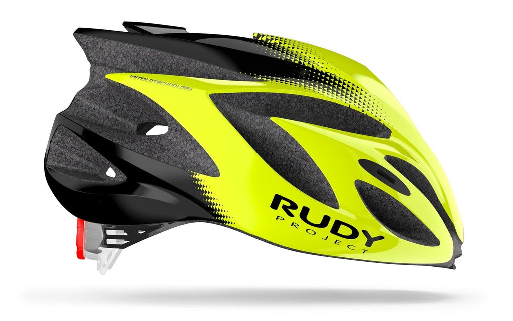 Rudy Project Rush Road Cycling Helmet (Yello Fluo/Black-Shiny) | Cycling Gears Hub