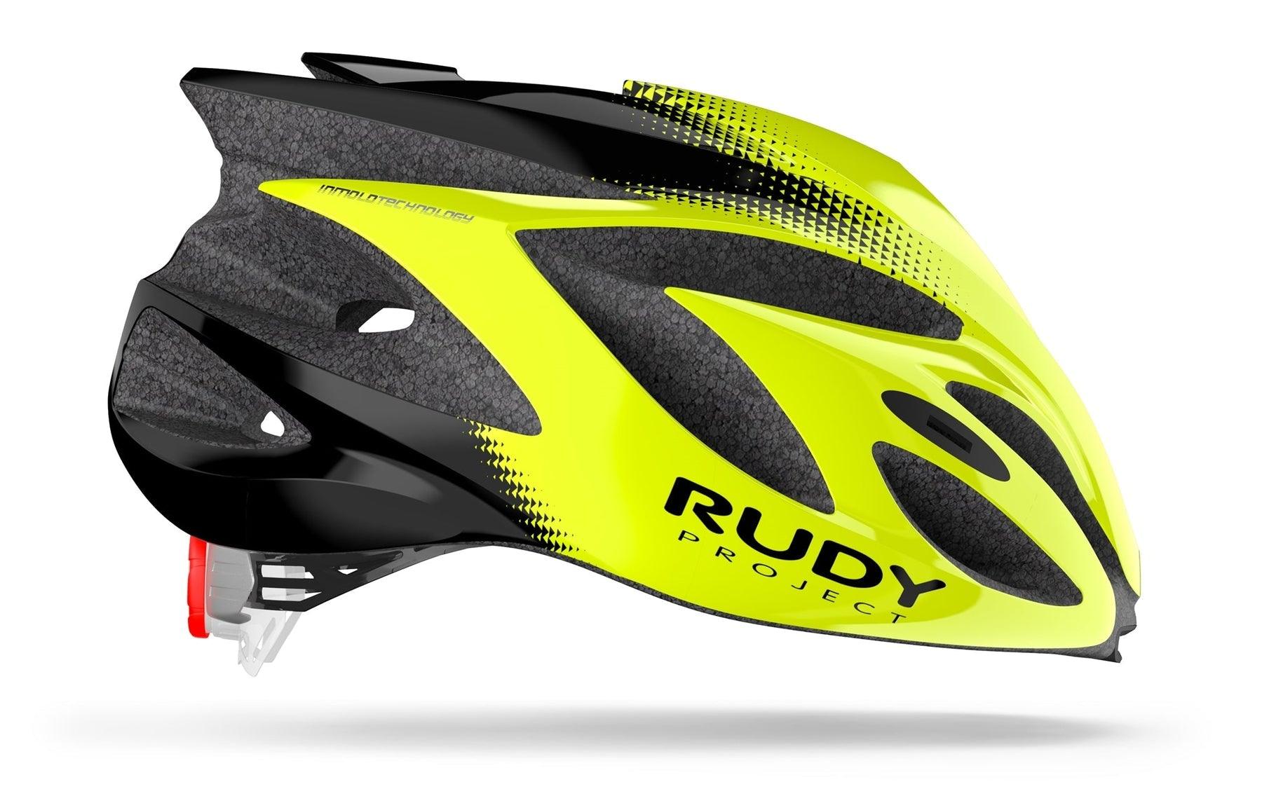 Rudy Project Rush Road Cycling Helmet (Yello Fluo/Black-Shiny) | Cycling Gears Hub