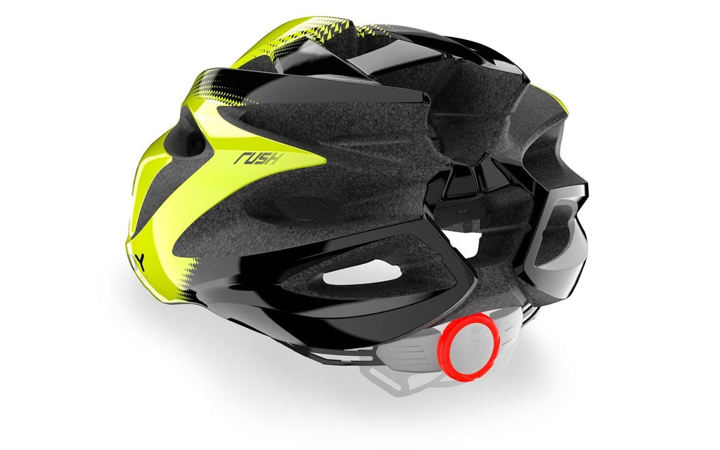 Rudy Project Rush Road Cycling Helmet (Yello Fluo/Black-Shiny) | Cycling Gears Hub