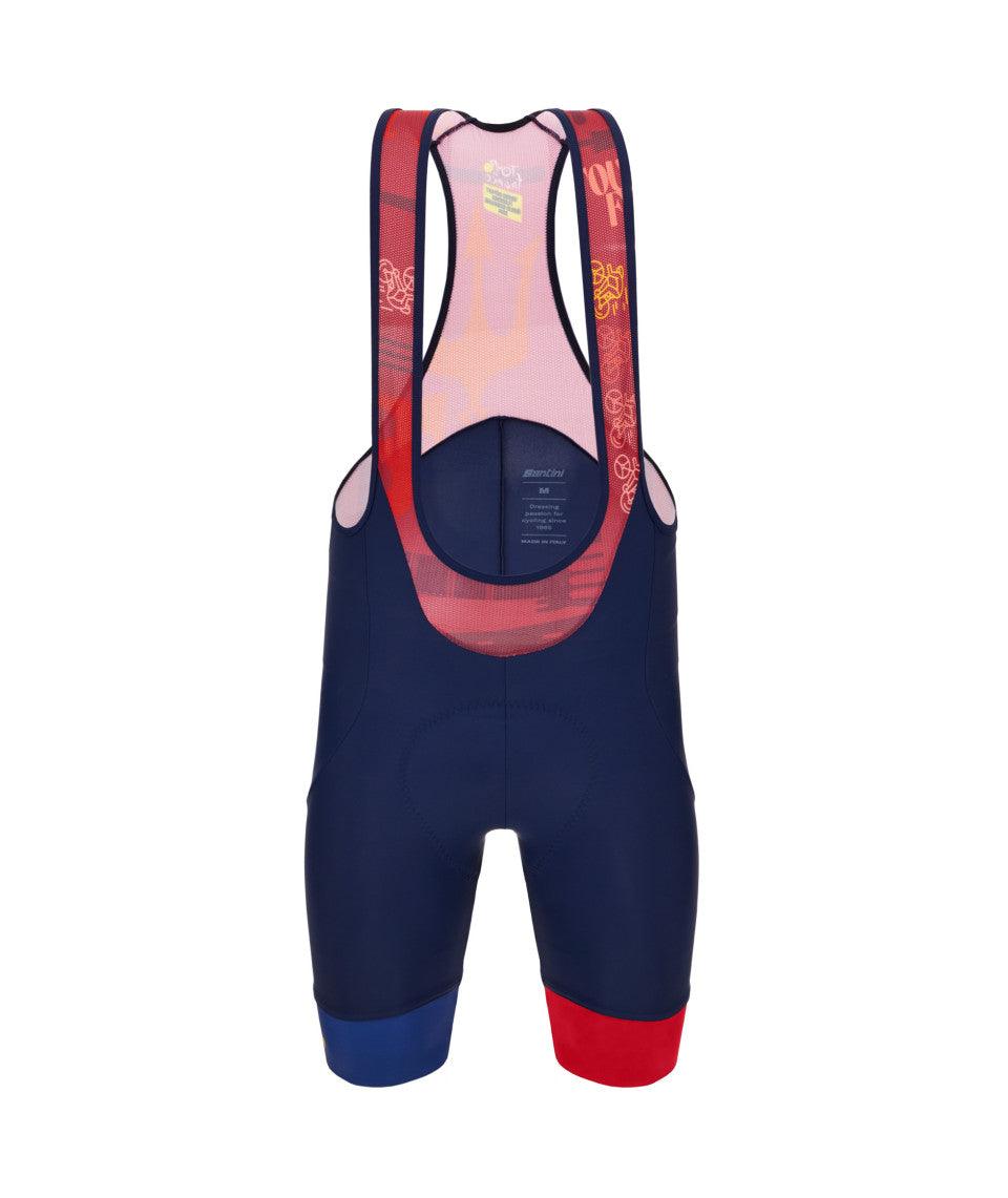 Santini Bologna Men's Cycling Bibshorts (Navy Blue) | Cycling Gears Hub