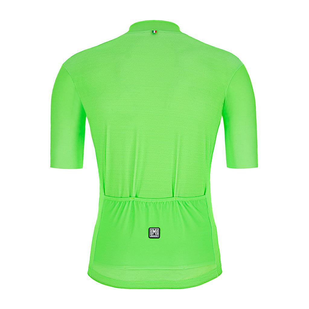 Santini Colore Mens Cycling Jersey (Fluo Green) | Cycling Gears Hub
