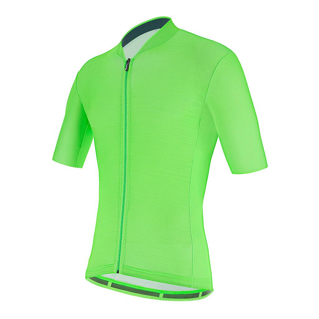 Santini Colore Mens Cycling Jersey (Fluo Green) | Cycling Gears Hub