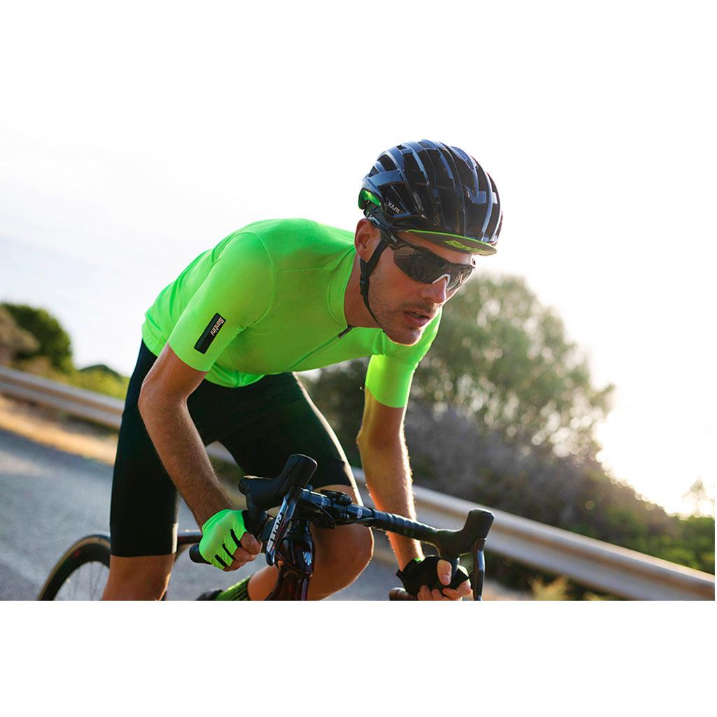 Santini Colore Mens Cycling Jersey (Fluo Green) | Cycling Gears Hub