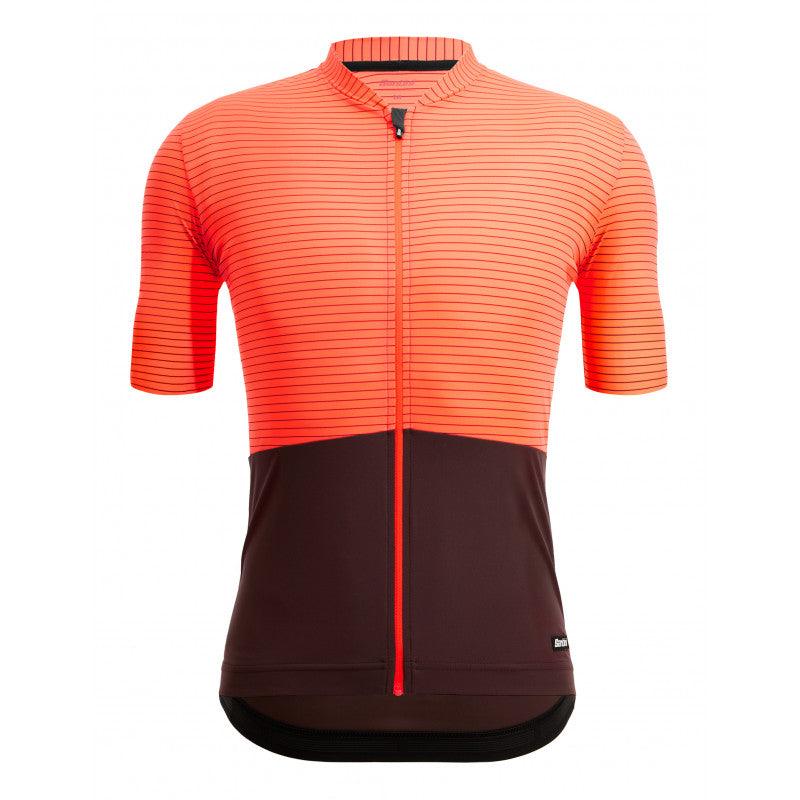 Santini Colore Riga Mens Cycling Jersey (Orange) | Cycling Gears Hub
