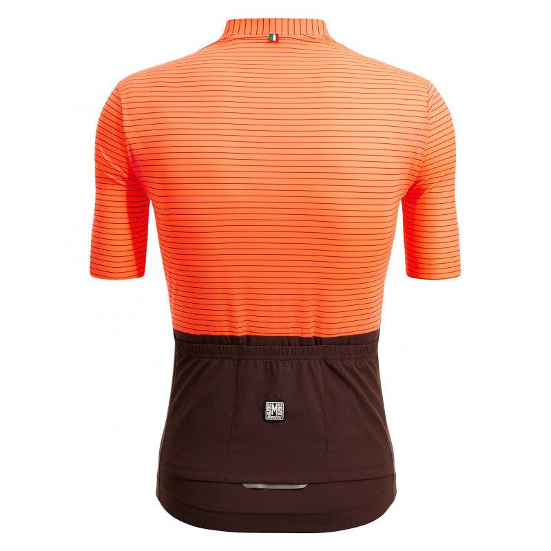 Santini Colore Riga Mens Cycling Jersey (Orange) | Cycling Gears Hub