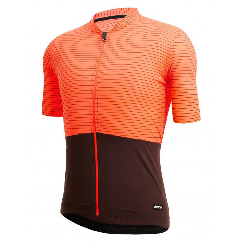 Santini Colore Riga Mens Cycling Jersey (Orange) | Cycling Gears Hub