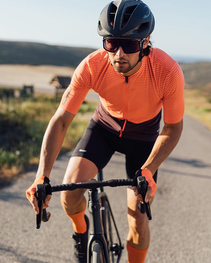 Santini Colore Riga Mens Cycling Jersey (Orange) | Cycling Gears Hub