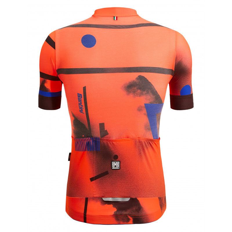 Santini Delta Berg Mens Cycling Jersey (Flashy Orange) | Cycling Gears Hub