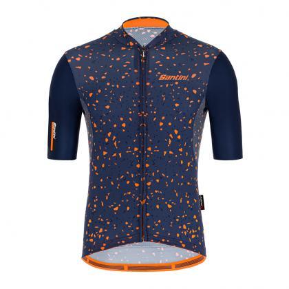 Santini Delta Pietra Mens Cycling Jersey (Blue) | Cycling Gears Hub