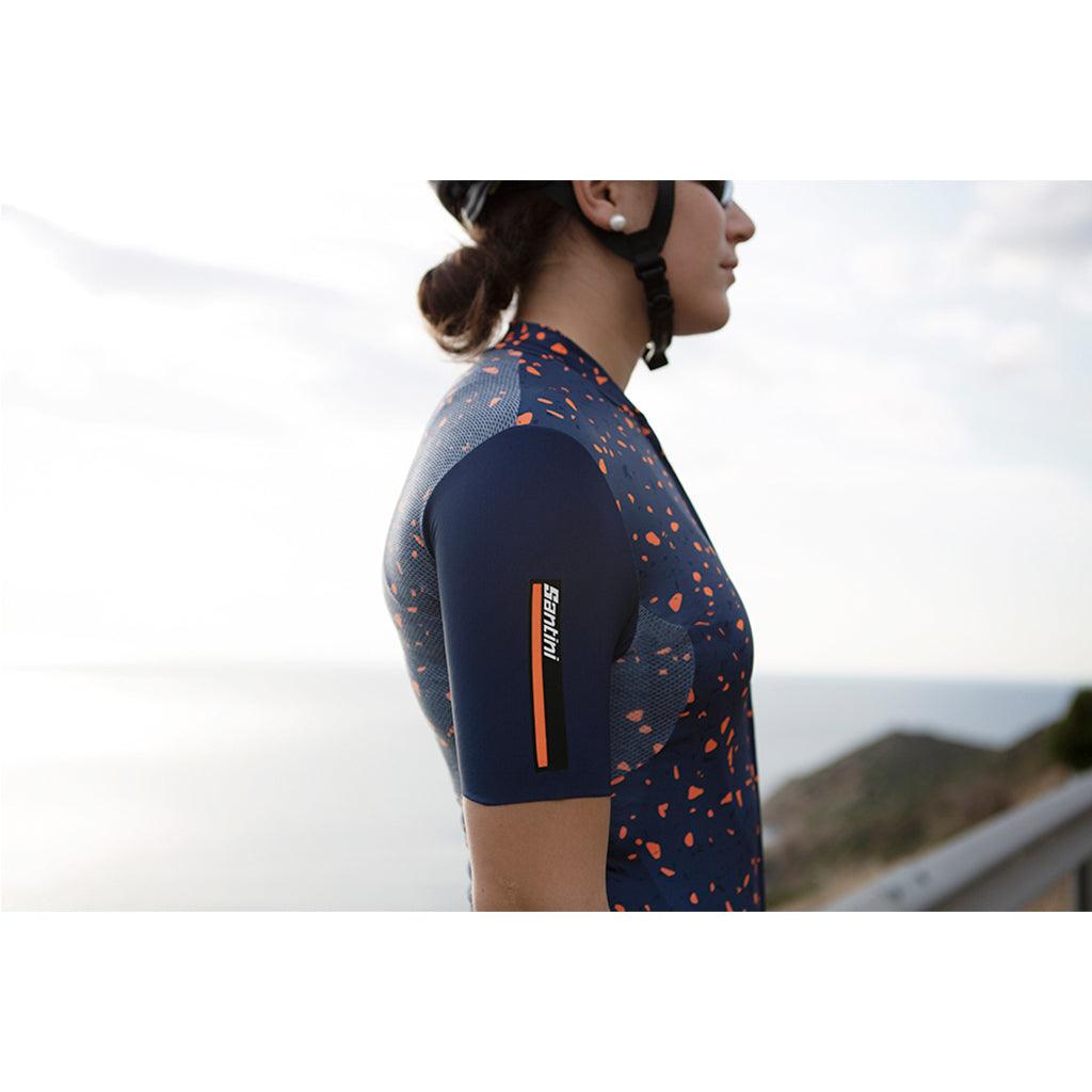 Santini Delta Pietra Women's Cycling Jersey (Nautica Blue) | Cycling Gears Hub
