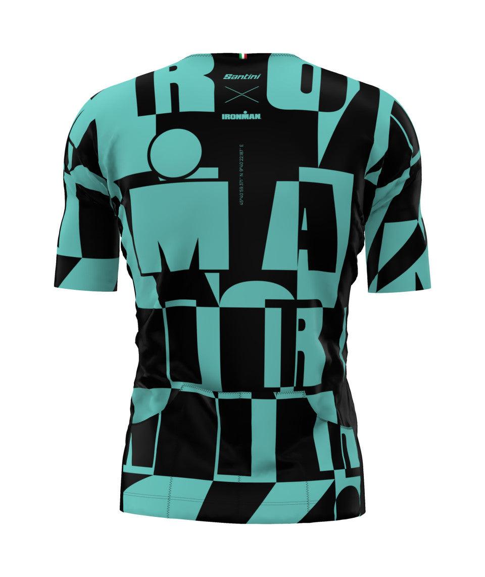 Santini Enigma Ironman Men's Triathlon Cycling Jersey (Aqua) | Cycling Gears Hub