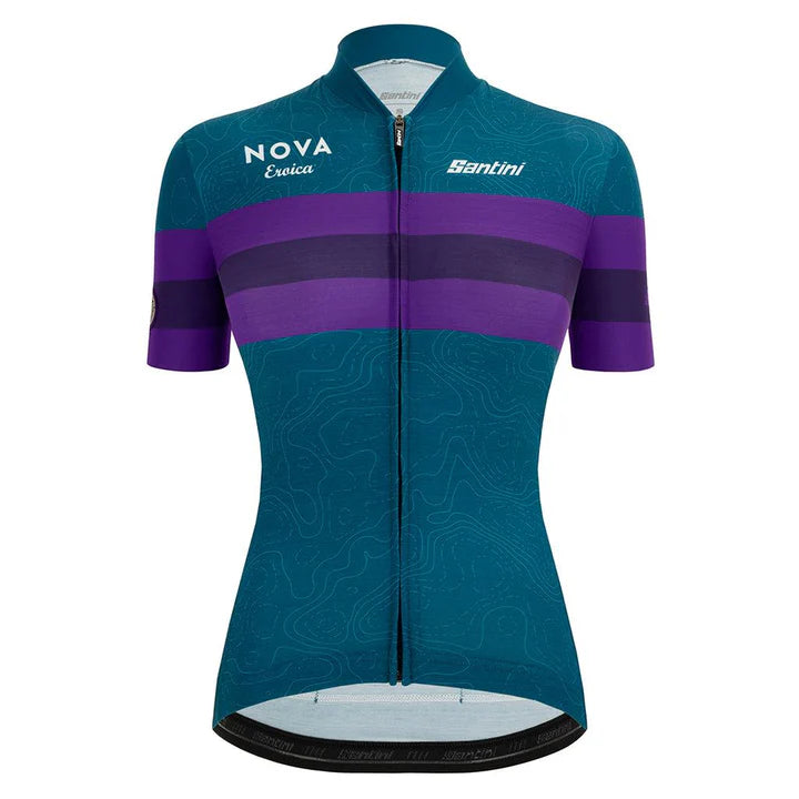 SANTINI WMN EROICA OPERA JERSEY-TEAL FS-XL