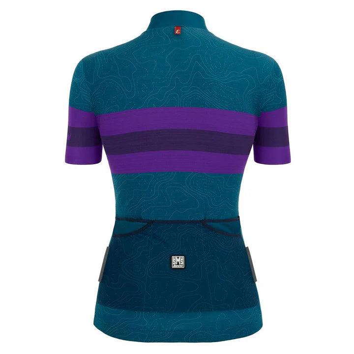 SANTINI WMN EROICA OPERA JERSEY-TEAL FS-XL