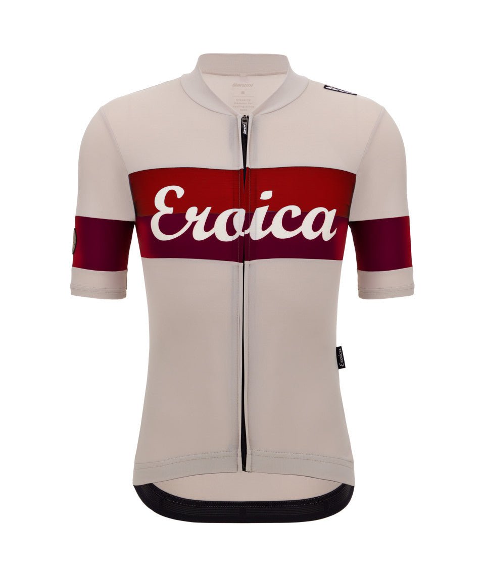 Santini Eroica Quiete Men's Cycling Jersey (Cappuccino) | Cycling Gears Hub - Cycling Gears Hub