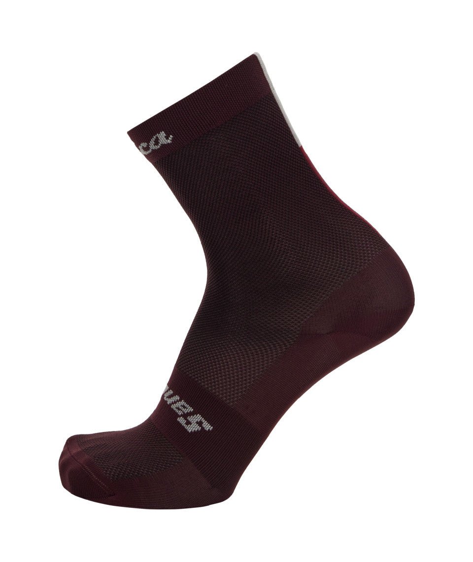 Santini Eroica Quiete Unisex Cycling Socks (Bordeaux) | Cycling Gears Hub - Cycling Gears Hub
