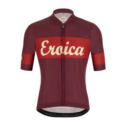 Santini Eroica Ruby Mens Cycling Jersey (Bordeaux) | Cycling Gears Hub