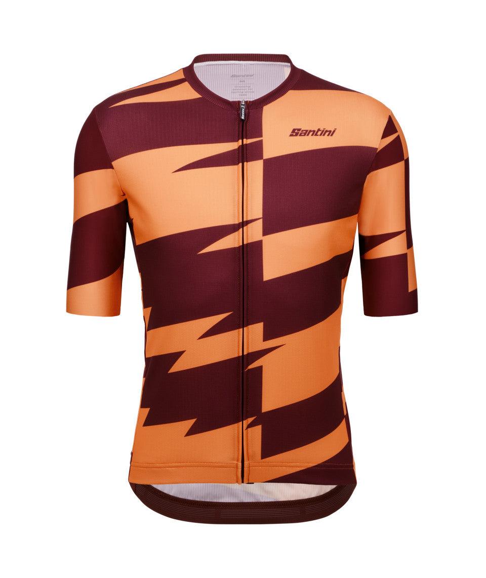 Santini Furia Smart Men's Cycling Jersey (Burgundy) | Cycling Gears Hub