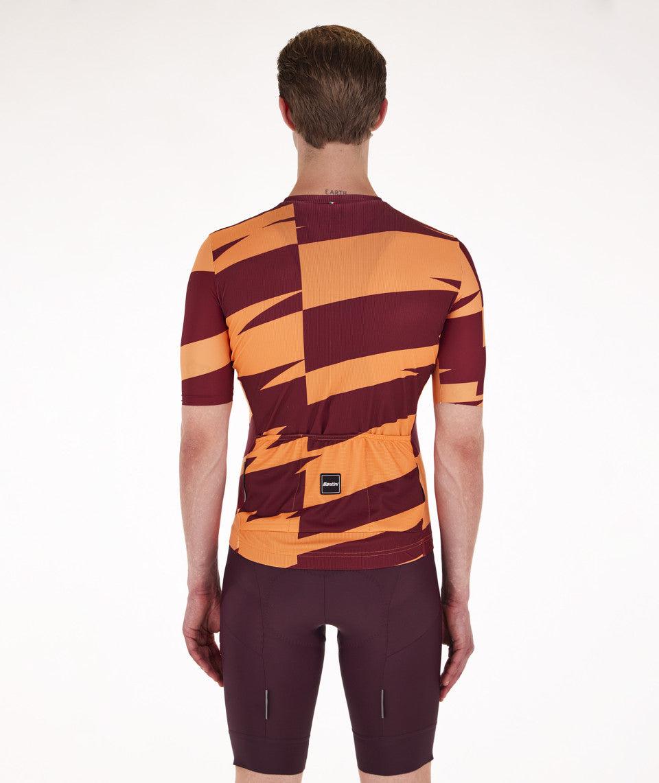 Santini Furia Smart Men's Cycling Jersey (Burgundy) | Cycling Gears Hub