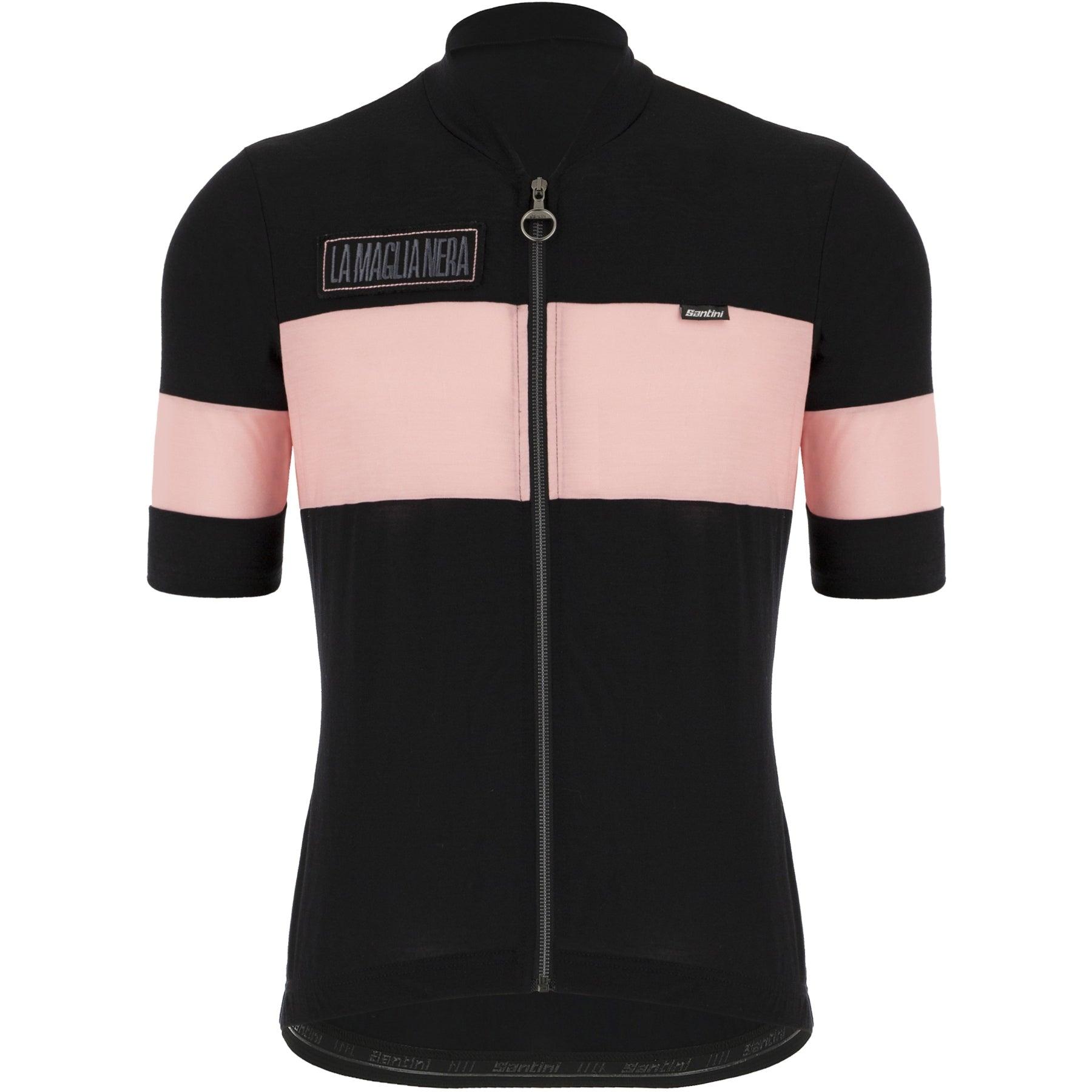 Santini Gazza Women's Cycling Jersey (Black/Pink) | Cycling Gears Hub