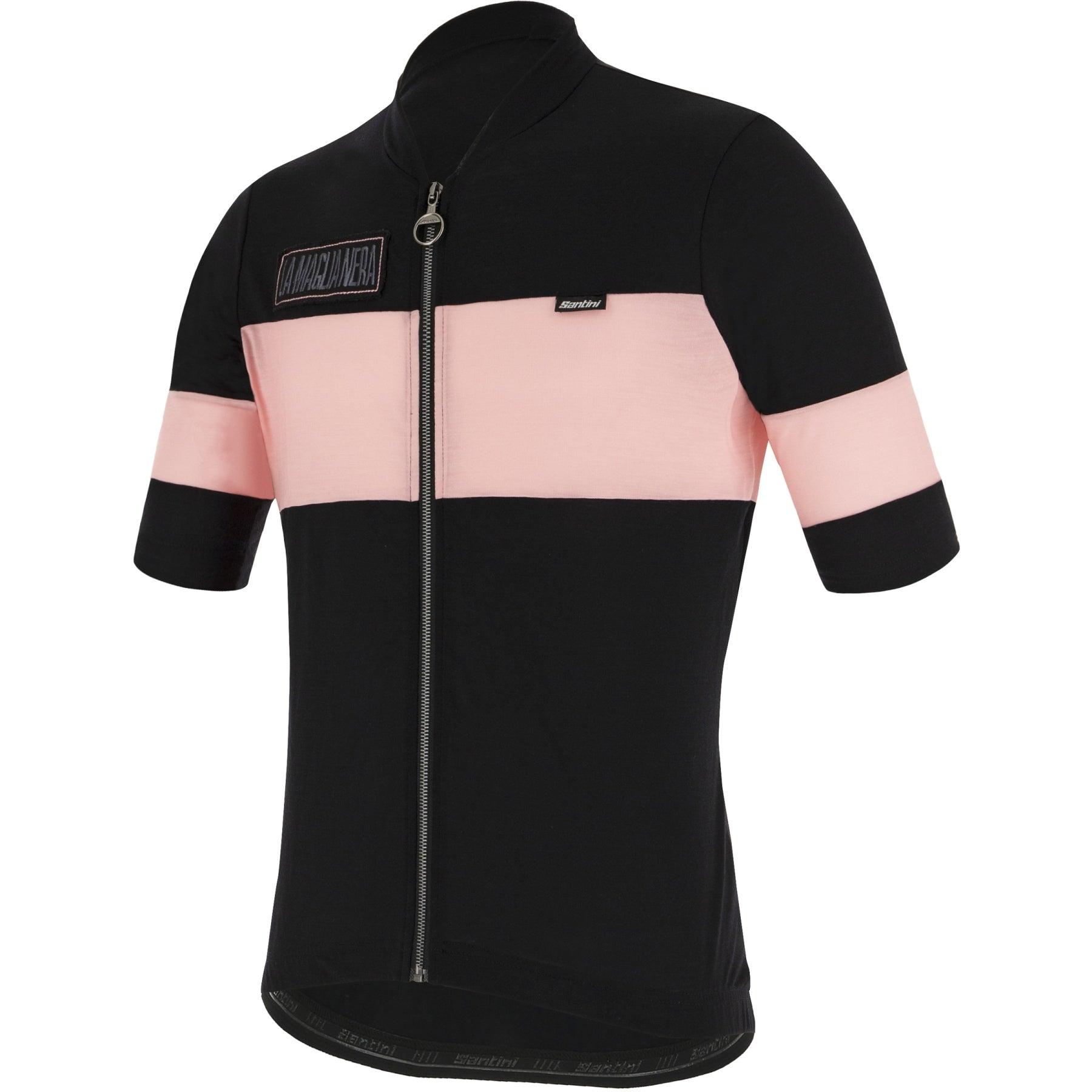 Santini Gazza Women's Cycling Jersey (Black/Pink) | Cycling Gears Hub