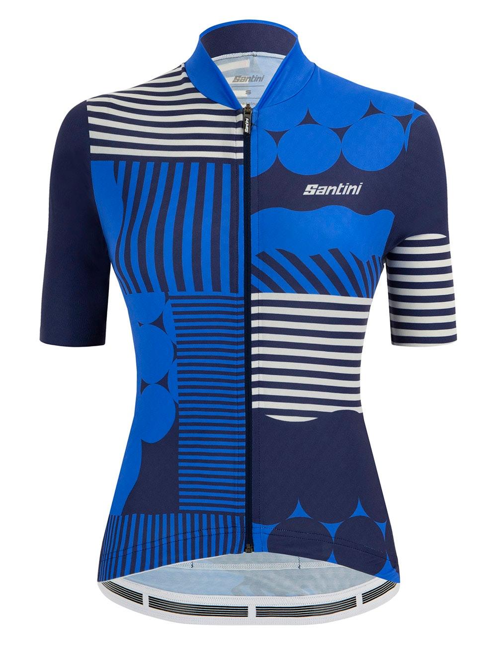 Santini Giada Optic Women's Cycling Jersey (Blue) | Cycling Gears Hub