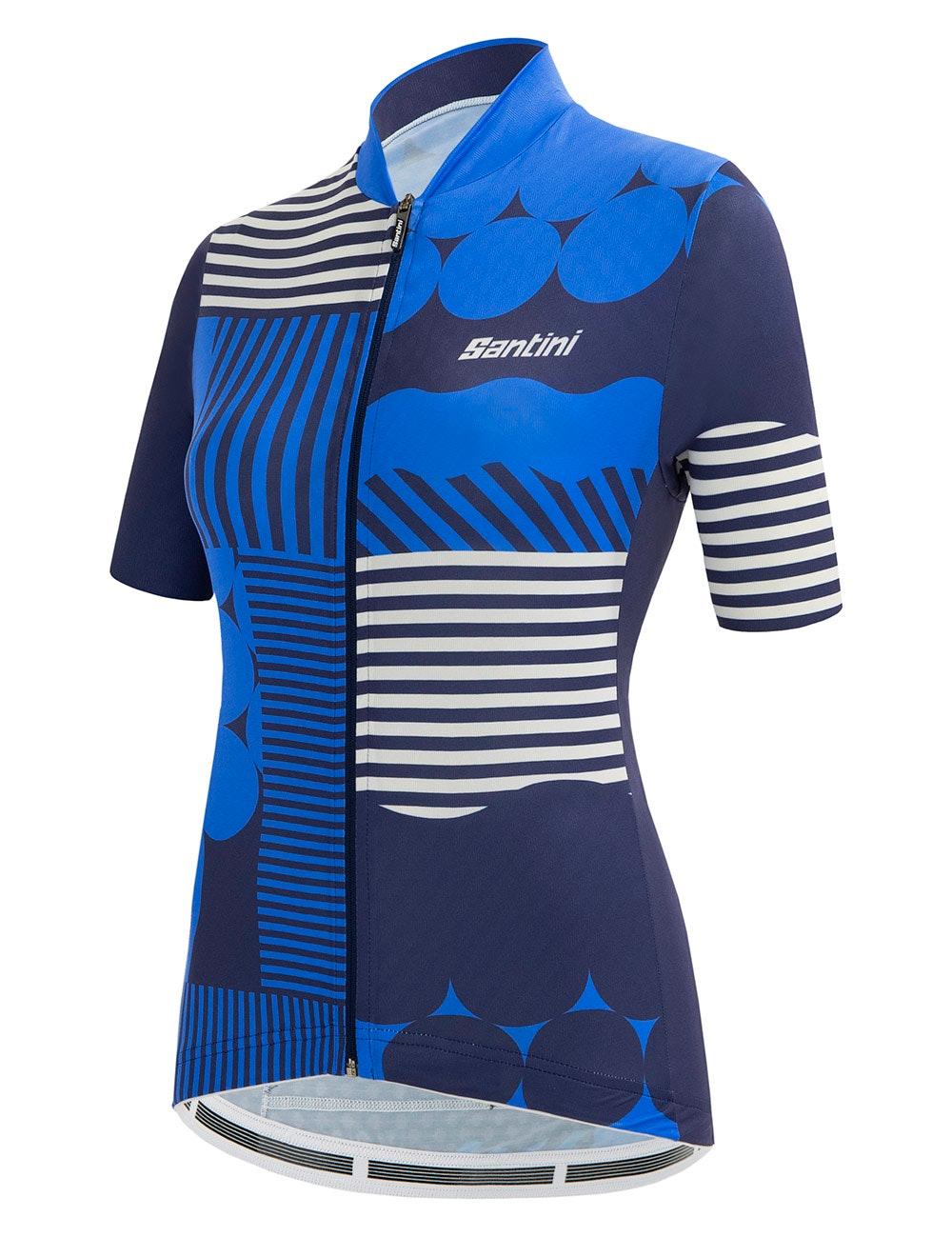 Santini Giada Optic Women's Cycling Jersey (Blue) | Cycling Gears Hub