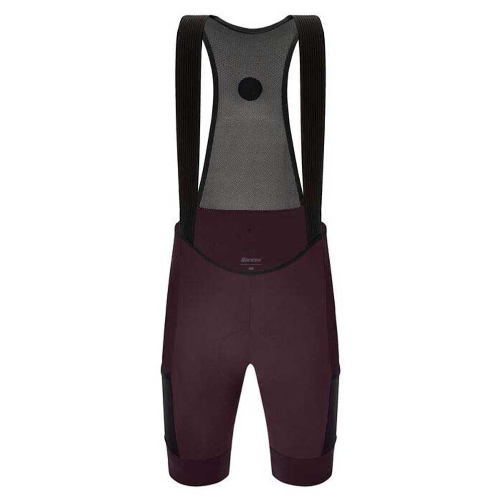 Santini Gravel Men's Cycling Bibshorts (Burgundy) | Cycling Gears Hub