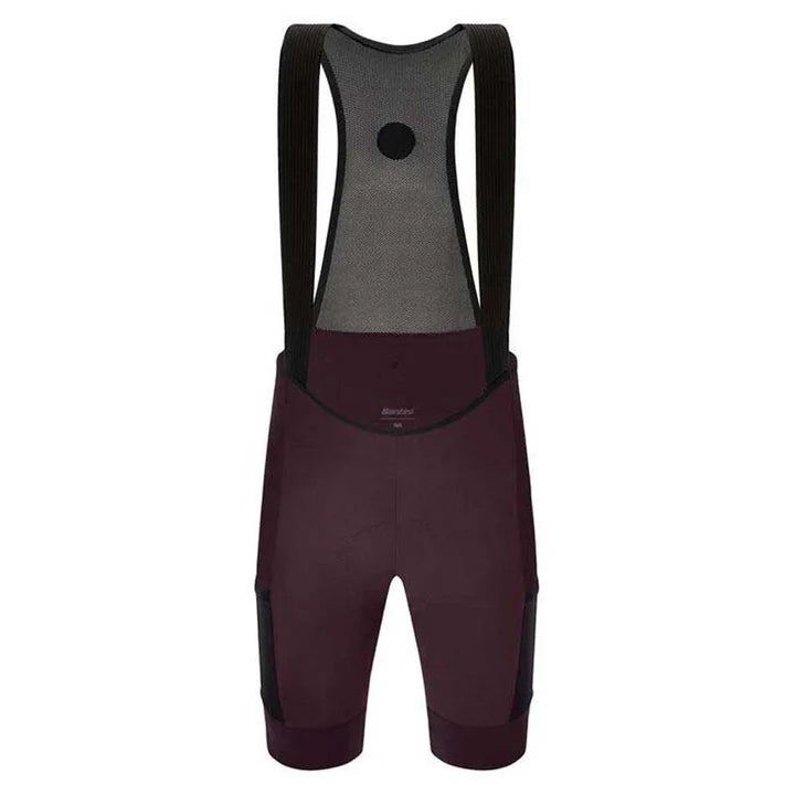 SANTINI GRAVEL BIBSHORTS-BURGUNDY SIZE-L