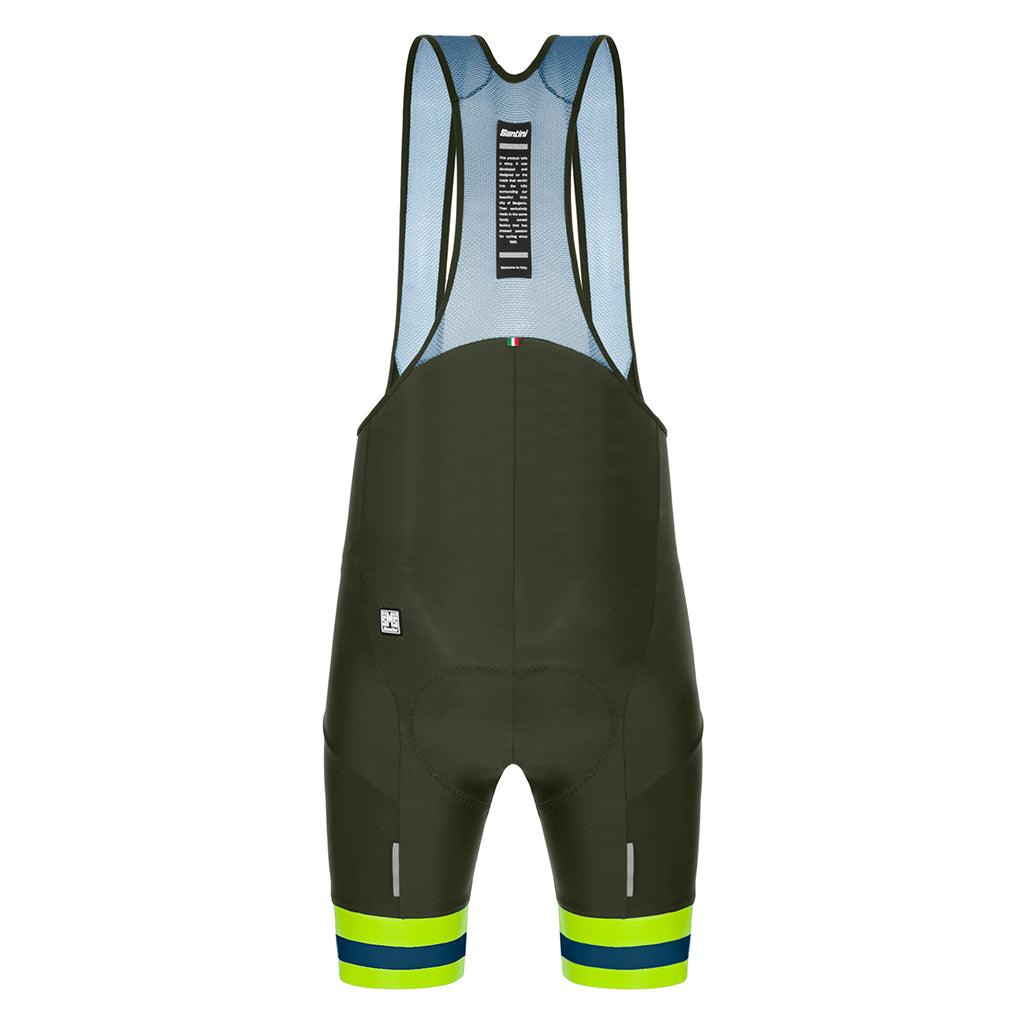 Santini Karma Kinetic Mens Cycling Bibshorts (Military Green) | Cycling Gears Hub