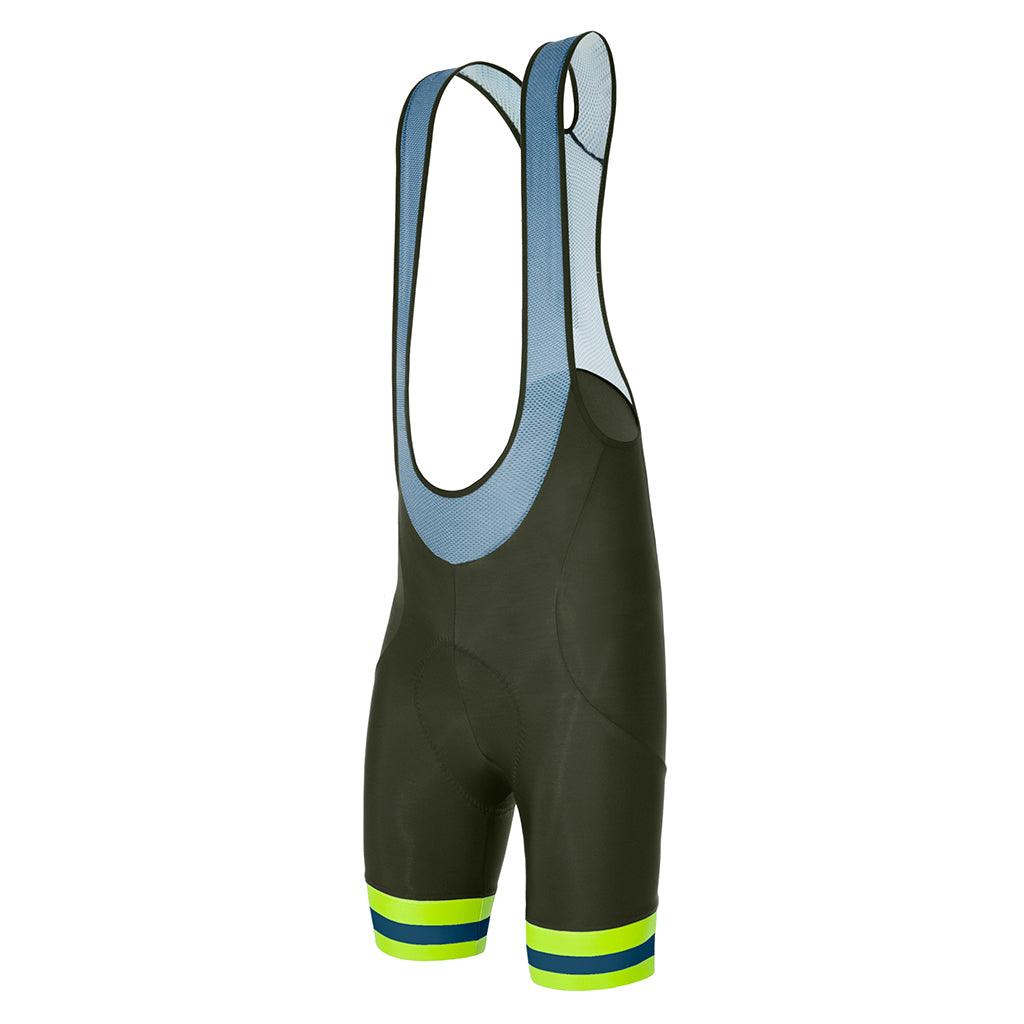 Santini Karma Kinetic Mens Cycling Bibshorts (Military Green) | Cycling Gears Hub