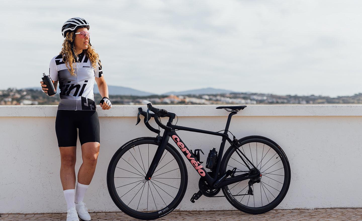 Santini Karma Logo Women's Cycling Jersey (Granatina) | Cycling Gears Hub