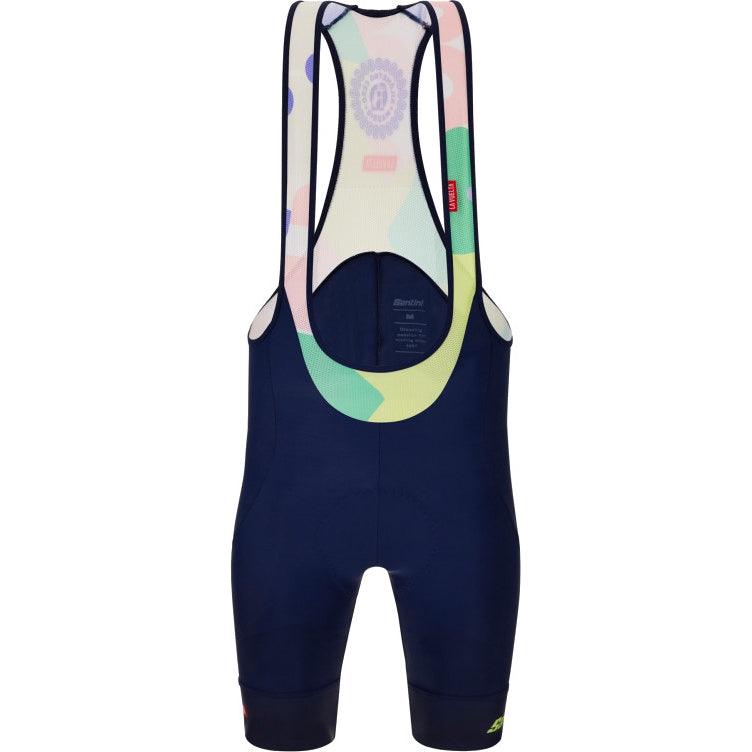 Santini La Vuelta KM Cero Men's Cycling Bibshorts (Navy Blue) | Cycling Gears Hub