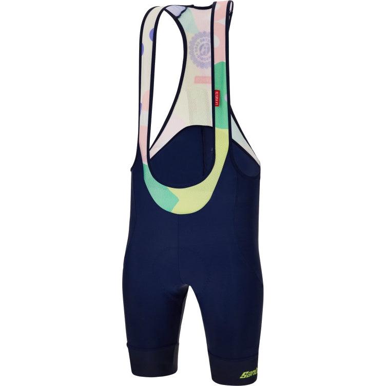 Santini La Vuelta KM Cero Men's Cycling Bibshorts (Navy Blue) | Cycling Gears Hub