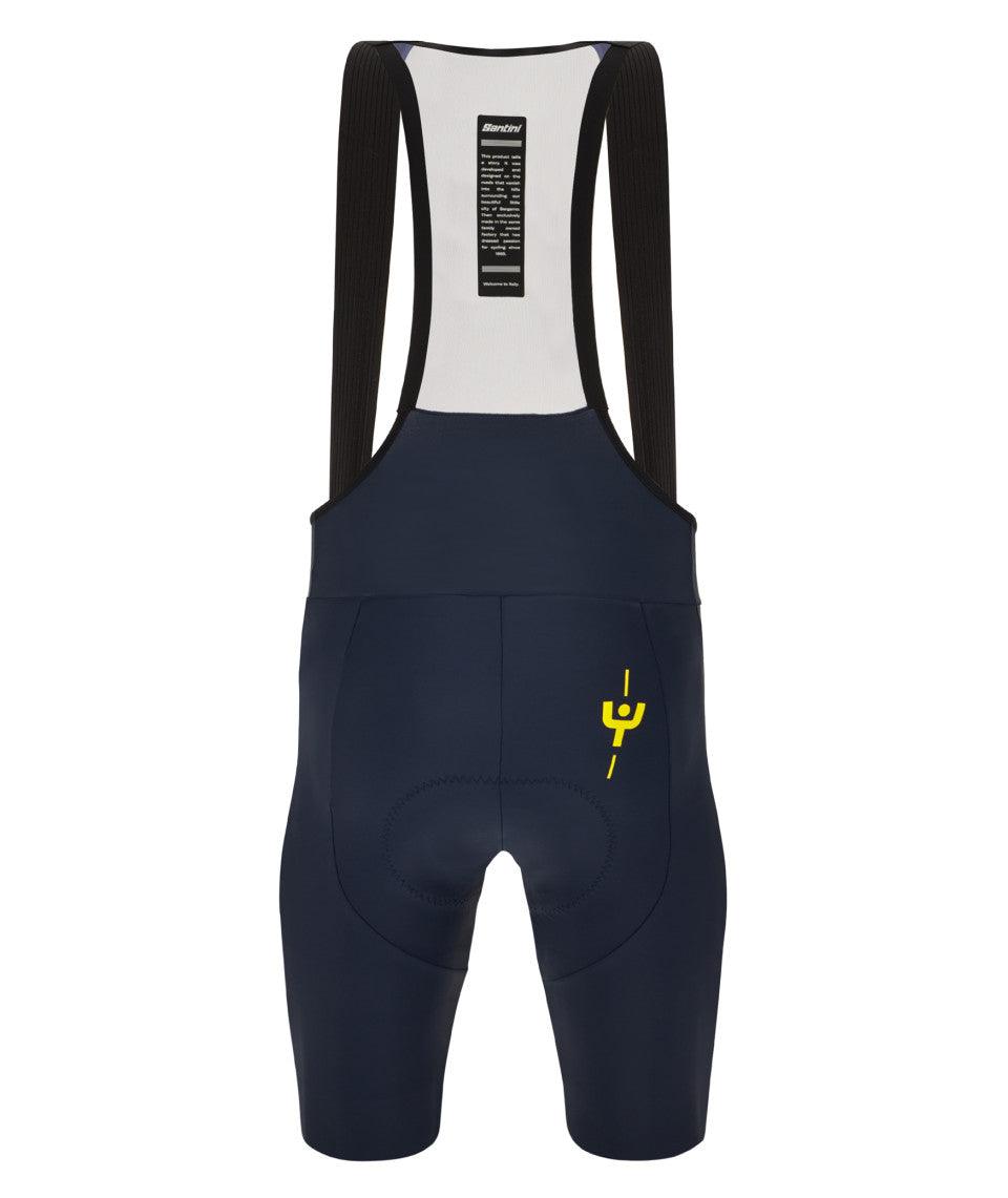 Santini Le Malliot Jaune Men's Cycling Bibshorts (Navy Blue) | Cycling Gears Hub