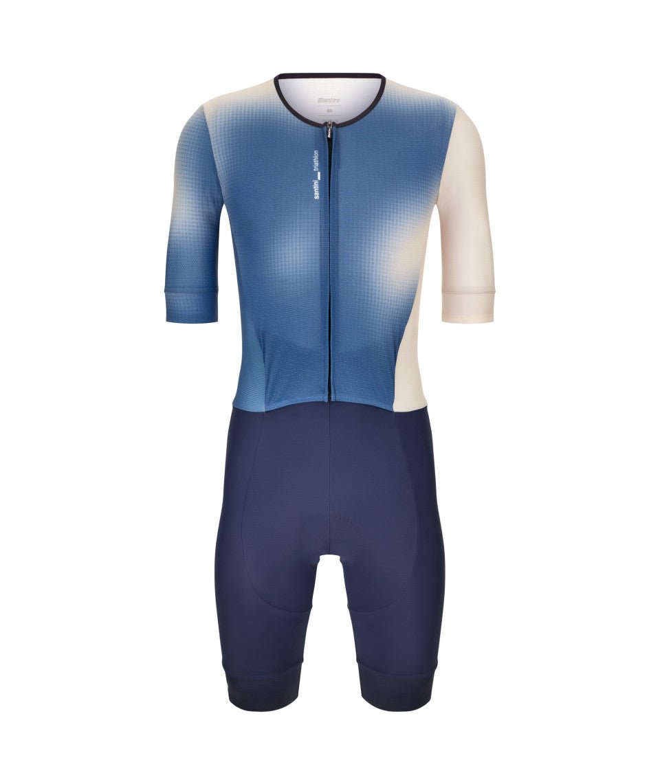 Santini Leaf Men's Triathlon Suit (Blue) | Cycling Gears Hub - Cycling Gears Hub